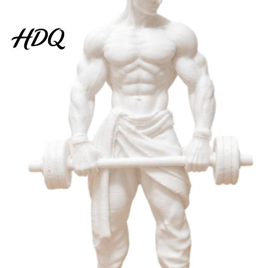 Iron Master Statue 3D Printed Muscle Man Ornament Fitness-Themed Sculpture for Bodybuilders