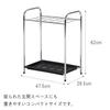 Fujiboeki Umbrella Stand, Holds 15 Umbrellas, 47.5cm Wide X 28.5cm Deep X 62cm High, Chrome, Assembly Required, Product Number: 95710