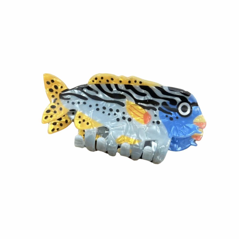 Cartoon Pattern Acrylic Hair Claw Animal Design Sardine Claw Clips Cute Fish Series Claw  Women Use