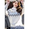 Mokana Women's Fair Isle Long Sleeve Sweater
