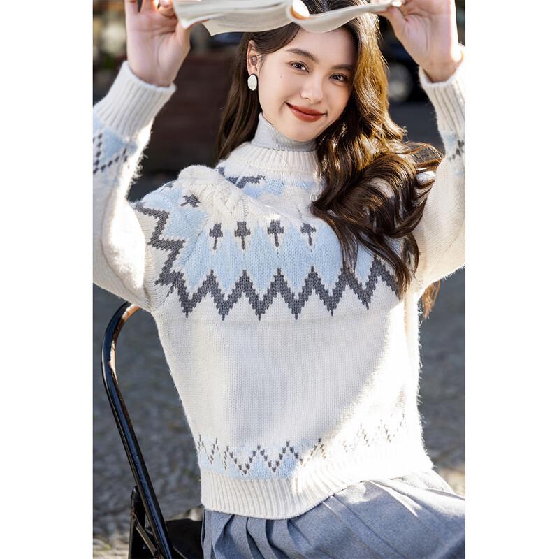 Mokana Women's Fair Isle Long Sleeve Sweater