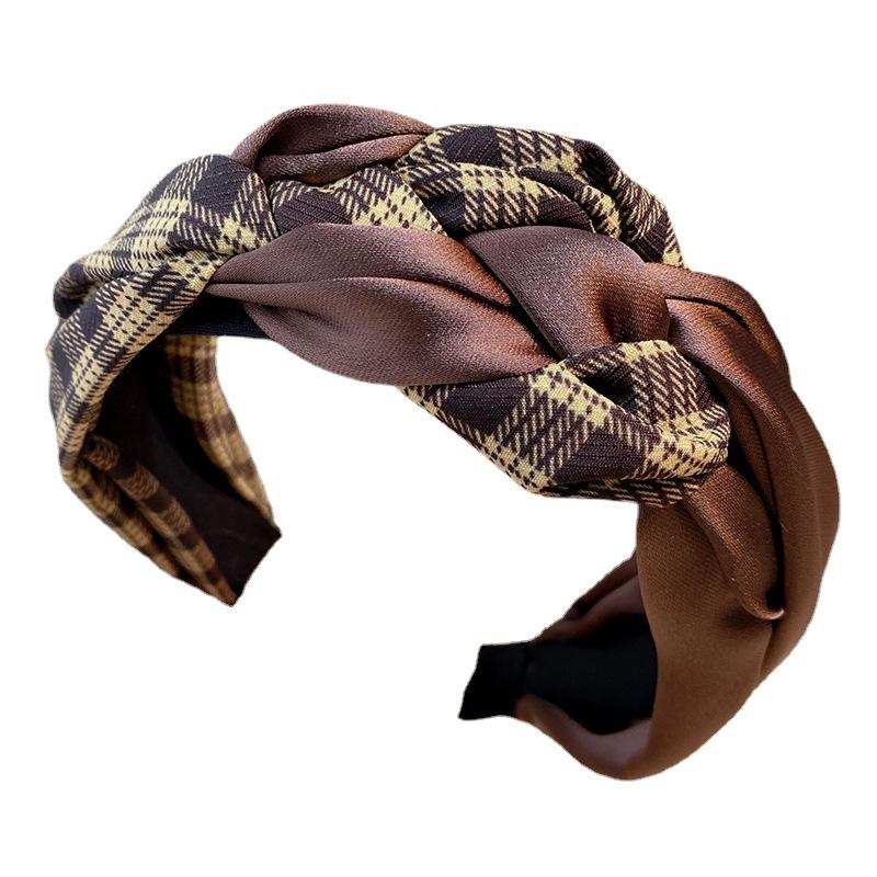 Hair Bands Fashion Hair Cards High Cranial Twist Braids Clashing Colors With Headbands Knotted Wide Hair Grottoes Headpieces