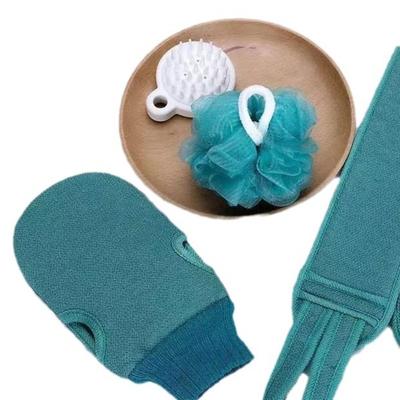 1 Sada Třídílná Sada Ručníků do Koupele Houba na Tělo Žínka na Drhnutí pro Strip Spa Kit Rukavice na Čištění Exfoliační Houby na Tělo