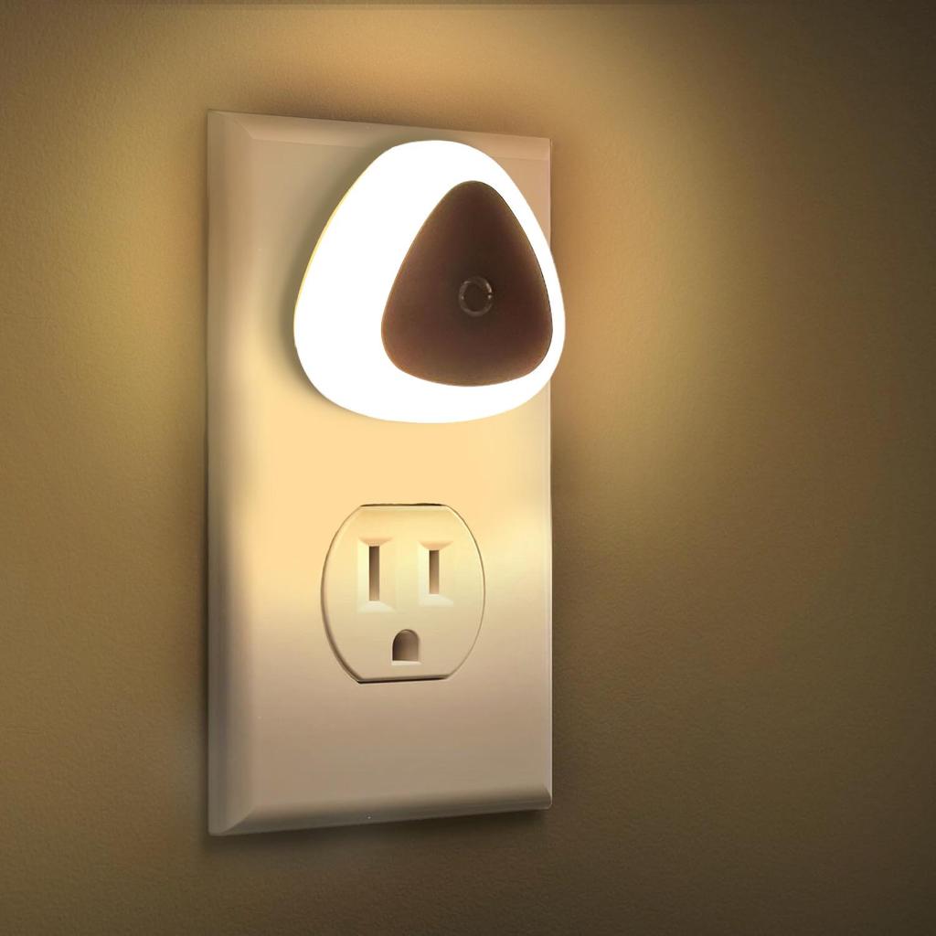 Triangle US Plug Smart LED Night Light - Energy-Saving Induction (1, 2, 4, or 6 Pack)