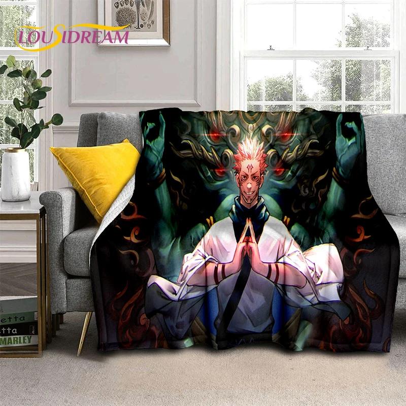 3D Jujutsu Kaisen Anime Cartoon Itadori Yuji Soft Flannel Blanket,Throw Blanket Comfortable Blanket for Picnic Beds Sofa Home
