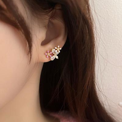 Sommerblumensprache Blumenohrringe für Damen mit High-End Nischendesign und exquisitem Temperament