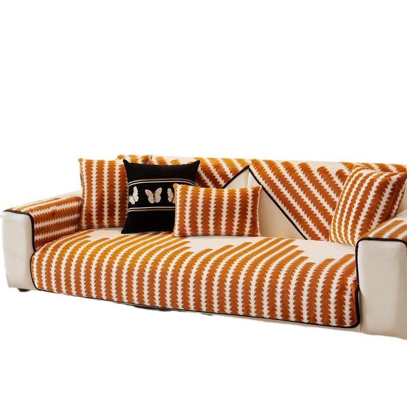 Autumn And Winter Thickened Plush Sofa Cushion  New High-End Seat Cushion Fixed Non-Slip Sofa Cover Cover Cloth Towel