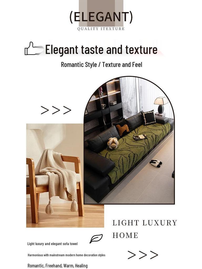 2026 New Winter-Style Thickened Non-Slip Wind Plush Sofa Cushion Cover