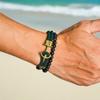 2Pcs Retro Anchor Bracelet For Men 6mm Natural Lava Stone Braslet Set Pulseria Hombre Nautical Wrap Rope Braclet Leisure Jewelry