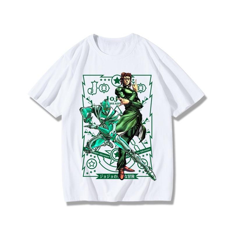 JoJos Bizarre Adventure Animation Derivatives TShirt Jotaro Kujo Star Platinum Kira Yoshikage Printing Mens and Womens Tops