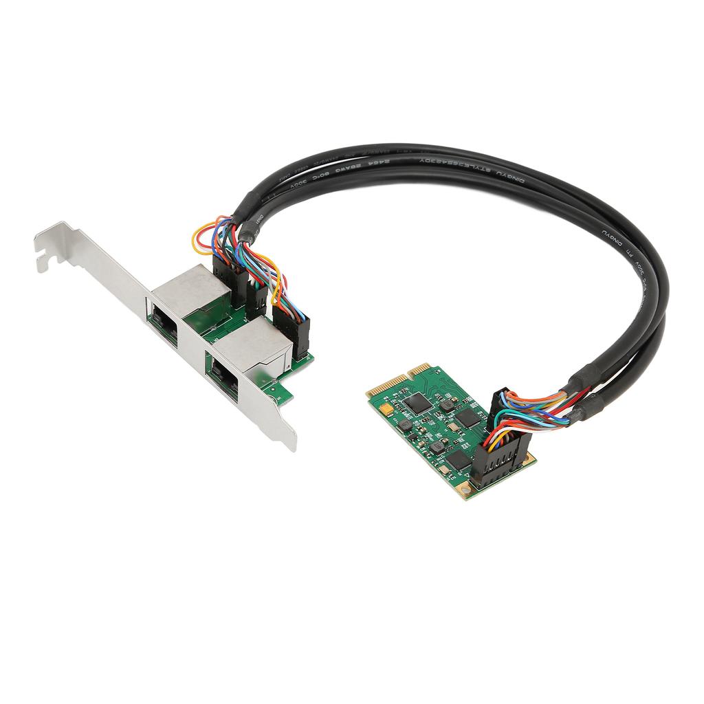 Mini PCIE Gigabit Ethernet Card 10 100 1000Mbps Drive Free RJ45 Interface 2 Port RTL8111H Chip Gigabit Internet Card