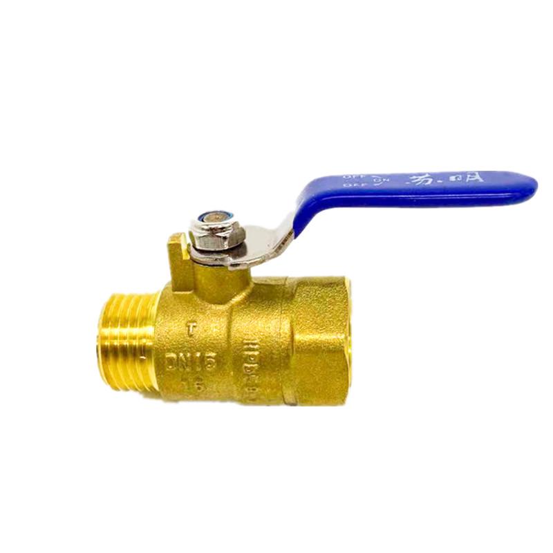 Copper Ball Valve with Butterfly Handle, Dual Thread, Pneumatic Water Valve, Sizes: 1/2", 3/4", 1" (DN8)