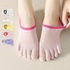 Bavlněné ponožky pro ženy ve špičce léto Měkké prodyšné Neviditelné ponožky Tenké lodičkové ponožky 1/3 páru