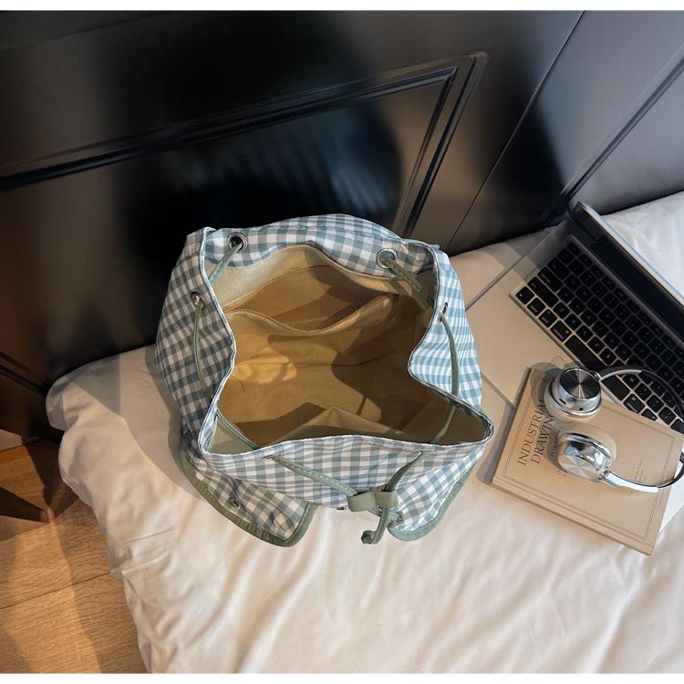 Cross-Border 2025 Plaid Commuter Backpack - Large Capacity, Versatile Schoolbag