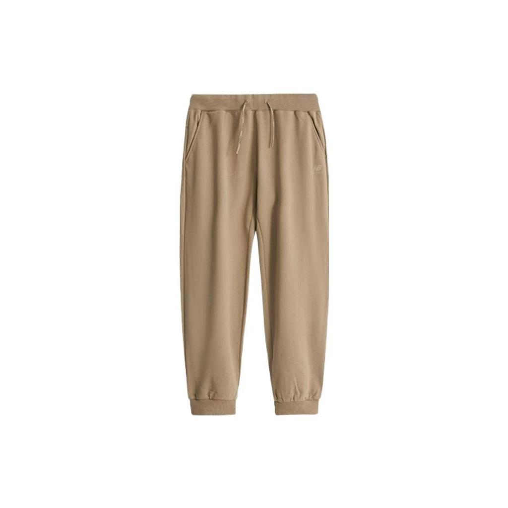 New Balance Knitted Sweatpants Men's Beige Moderate Cuffed Pants 6LD37241-LBE