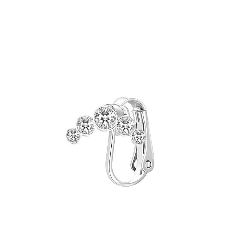 Faux Fake Belly Ring U-Shaped Stainless Steel Color Zircon Navel Clip For Women Sexy Non-Piercing Body Jewelry