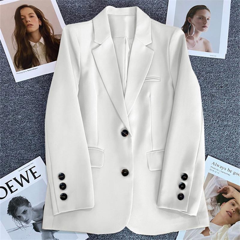Women's Beige Petite Blazer - Casual Street Style for Spring and Autumn