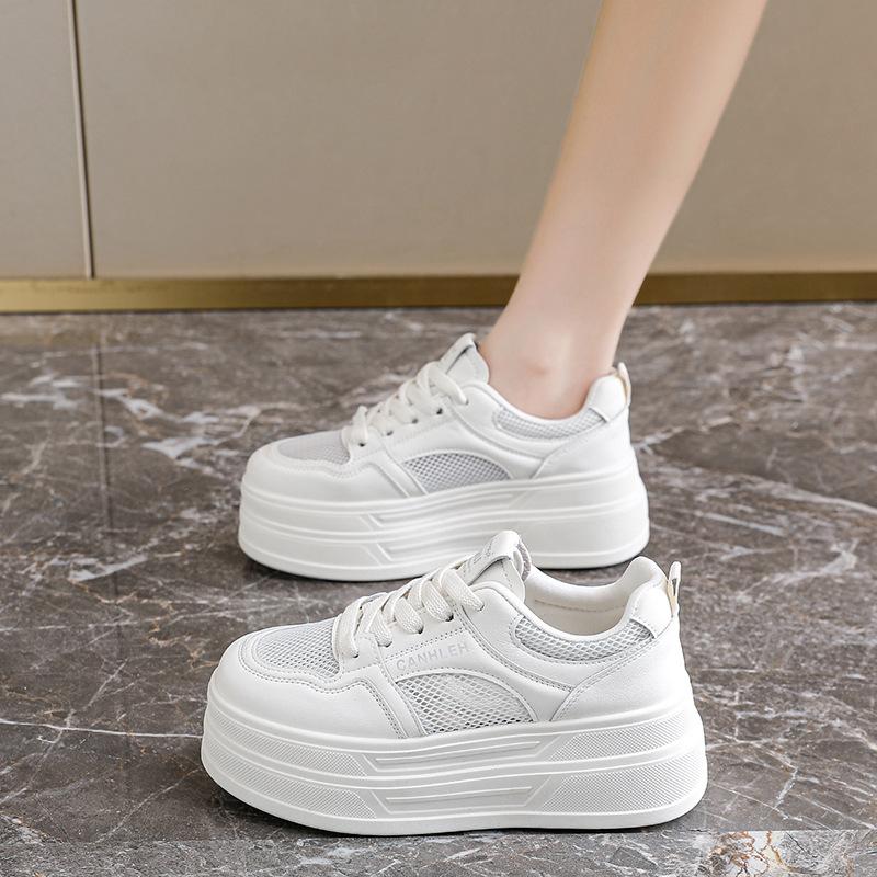 New Breathable Little White Shoes Women'S Muffin Thick Baseplate Shoes Versatile Sports Shoes Female Students Casual Shoes Women'S Board Shoes