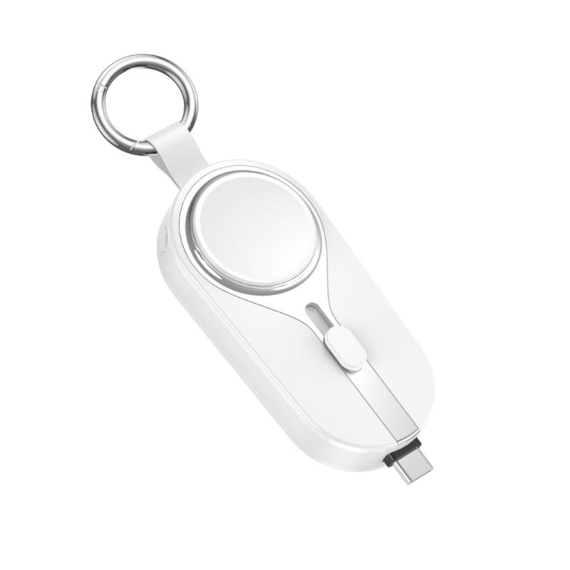 

Mini Emergency Energy Supply With Magnetic Wireless Feature For Watch And Backup Energy For Phone Device Wireless Earphones белый