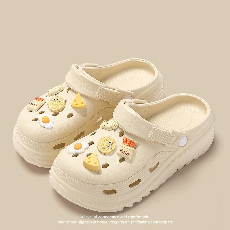 Eva Dicksohlige Lochschuhe Damen Oberbekleidung Geruchsfreie Füße Sommer Weichsohlige Rutschfeste Strandschuhe Damen