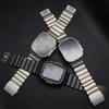 Men Titanium Band+Metal Case for Apple Watch Ultra 3 49mm Luxury Rubber Strap for iWatch Series 11 10 46mm 9 8 7 6 SE 44mm 45mm