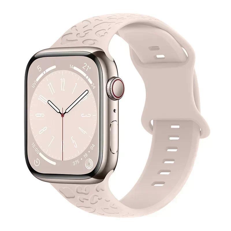 Engraved Strap For Apple Watch Band 45mm 44mm 46mm 42mm 41 40 49mm Silicone Correa Bracelet Series 8 9 10 11 7 SE 6 5 4 Ultra 2
