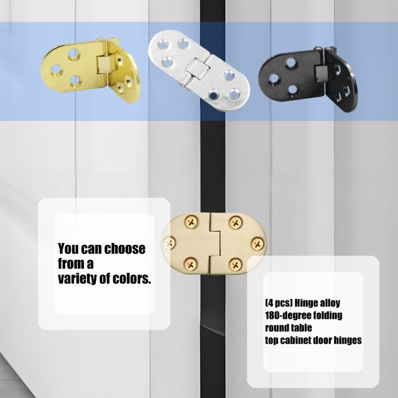 Strong 180 Degree Full Rotation Hinge Furniture Hardware Tool Easy Installation Cabinet Hinge set for Compact Space