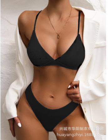 Bikini neuer spezieller Stoff einfarbiger Badeanzug mehrfarbiger Bikini