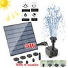 Pompa fontannowa solarna Wymienna z 6 dyszami Pompa wodna do fontanny w stawie Łatwa instalacja Przenośna do fontanny w basenie Zanurzalna