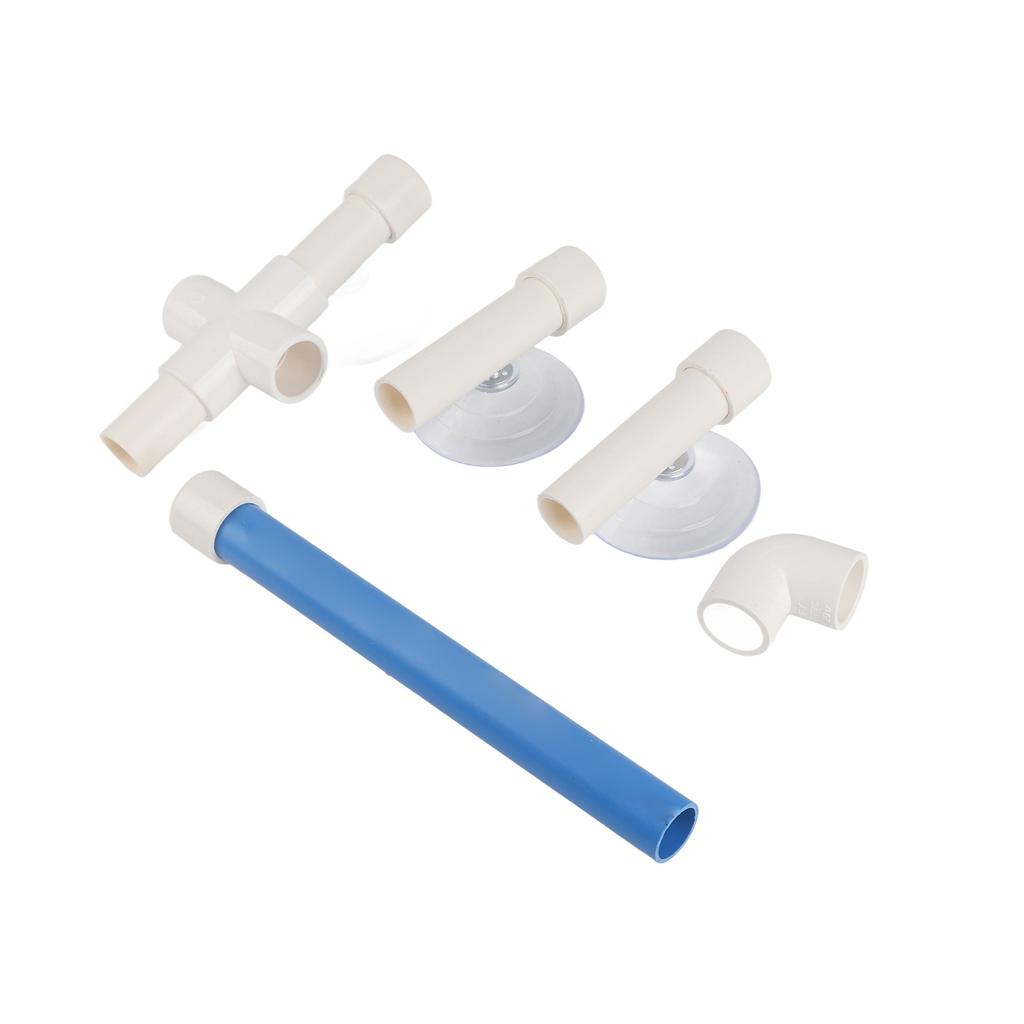 Suction Cup Plastic Pipe Pet Bird Parrot Toy Standing Rack Platform Shower Perch Bathing Supply