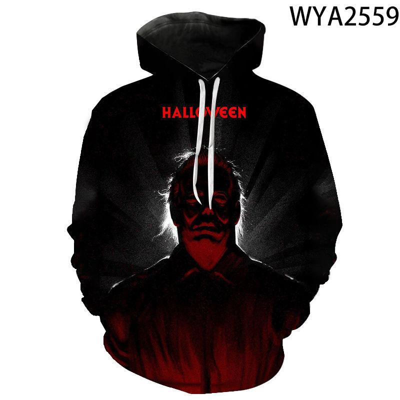 2026 Herbst Halloween Horror Michael Myers 3D-Druck Herren Damen Kinder Hoodies Harajuku Streetwear Kapuzen-Sweatshirts Pullover