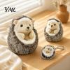 Birthday Present for Children Soft Stuffed Animal Wristlet Keychain, Fluffy Plush Sheep Hedgehog Bag Washable Small Ornament Charm, Cute Accessory