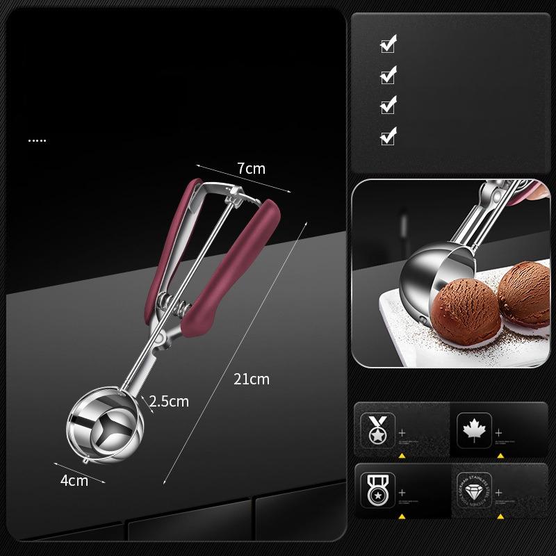 

Thoroughly Clean Ball Scooper Icecream Scooper Stainless Steel Scraper Easy Release Of Mold Digging