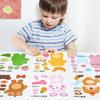 Multicolor DIY 3D Paper Sticker Enlightenment Craft Sticker Decals  For Kids