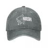 Berretti da Baseball Vintage con Logo Nash Fishing per Unisex Donna Snapback in Denim Usurato Attrezzatura da Pesca alla Carpa Pesca Sportiva Cappelli da Esterno Cappello