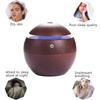 Wooden Style Cool Mist Humidifiers Ultrasonic Quiet Mist for Room, Dark Brown Essential Oil Diffuser Aroma Air Diffuser with Colorful LED RGBs for