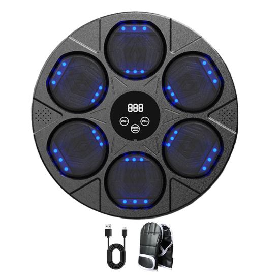 Muziek Boksmachine met Handschoenen Wandmontage Snelheidsmodi Verstelbaar LED-Display Elektronische Bokstrainer Doel Stootkussen Trainingsapparatuur