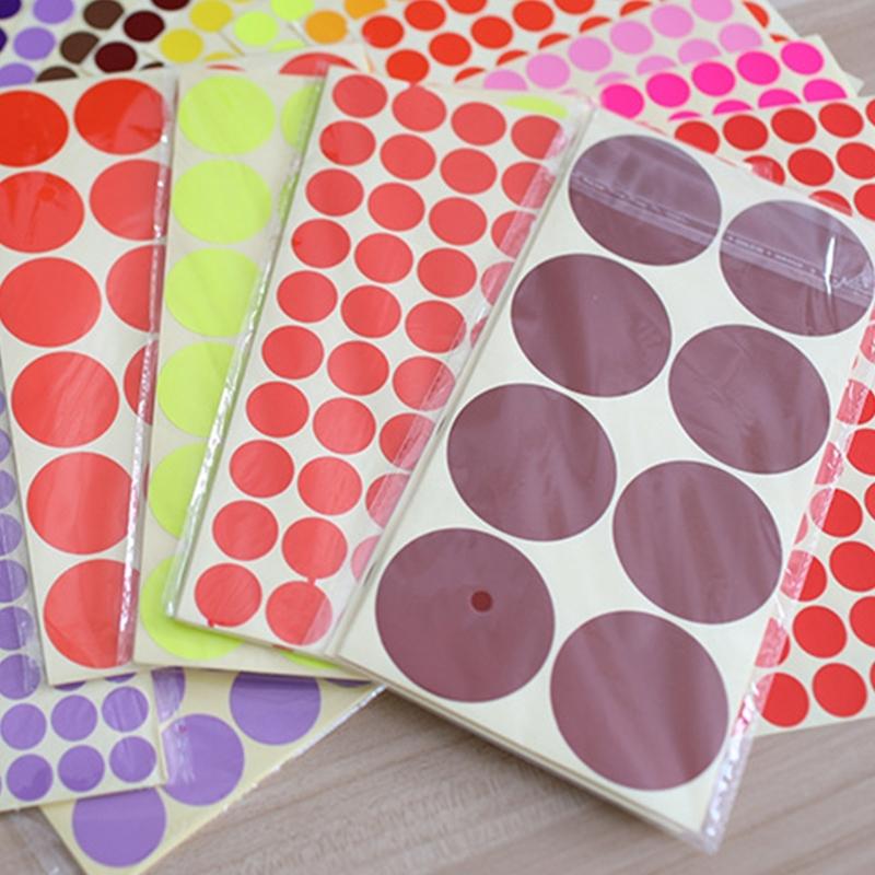 Sortierte Farben Runde Etikettenaufkleber für Geschenke Basteln Handgemacht Schreibwaren Blumenaufkleber Kreis Sträuße Aufkleber