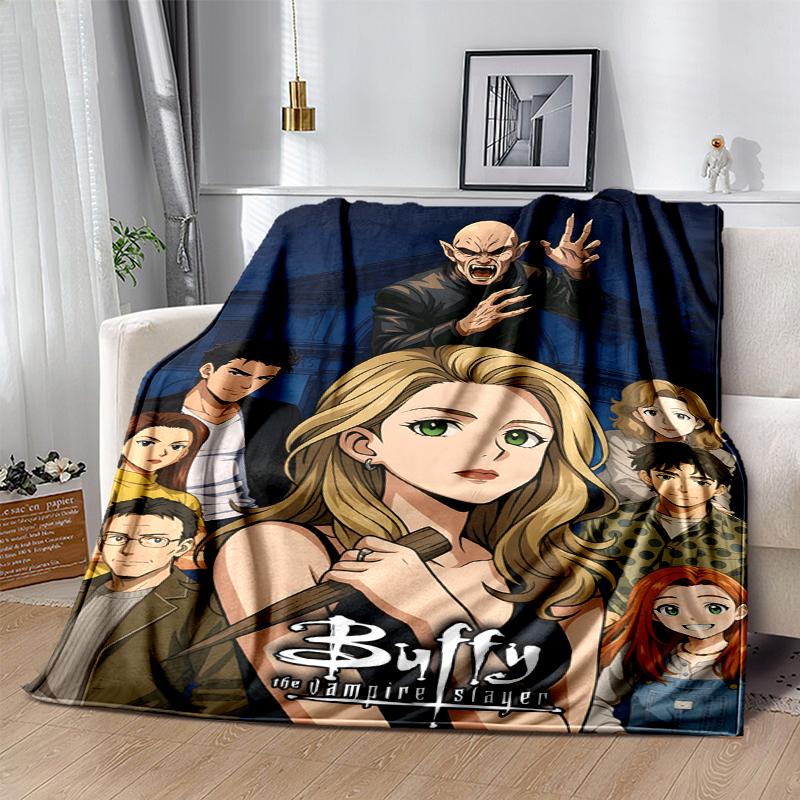 Buffy Flannel Blanket Soft Warm All-Season Throw, Design for Camping, Car Travel, Hiking Sofa, Bed, Office Perfect Gift for Parties