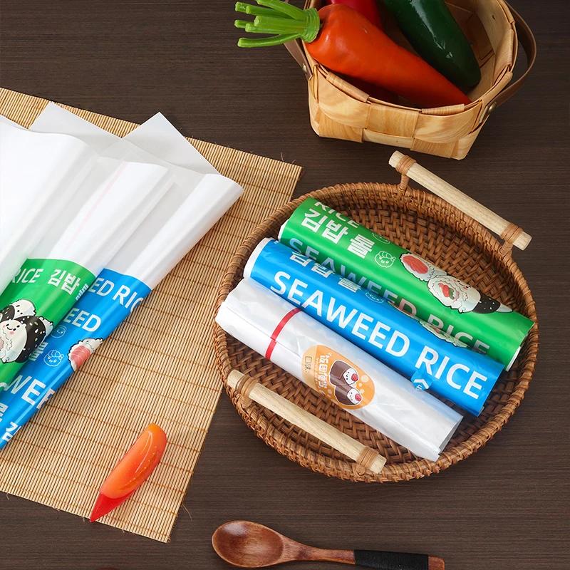 100 ks Jednorázové sáčky na balení sushi rolí Japonský kreslený potisk pro rýžové koule Bento Oběd Balení jídla