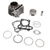 Motor Topplockssats med Kolv Packning Fjäder Cylinder Ombyggnadsmonteringssats Aluminiumlegering för GY6 150cc Skoter