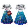 Mirabelle Madrigal Dress Ocean Blue Fancy Costume For Kids Perfect For Halloween And Parties