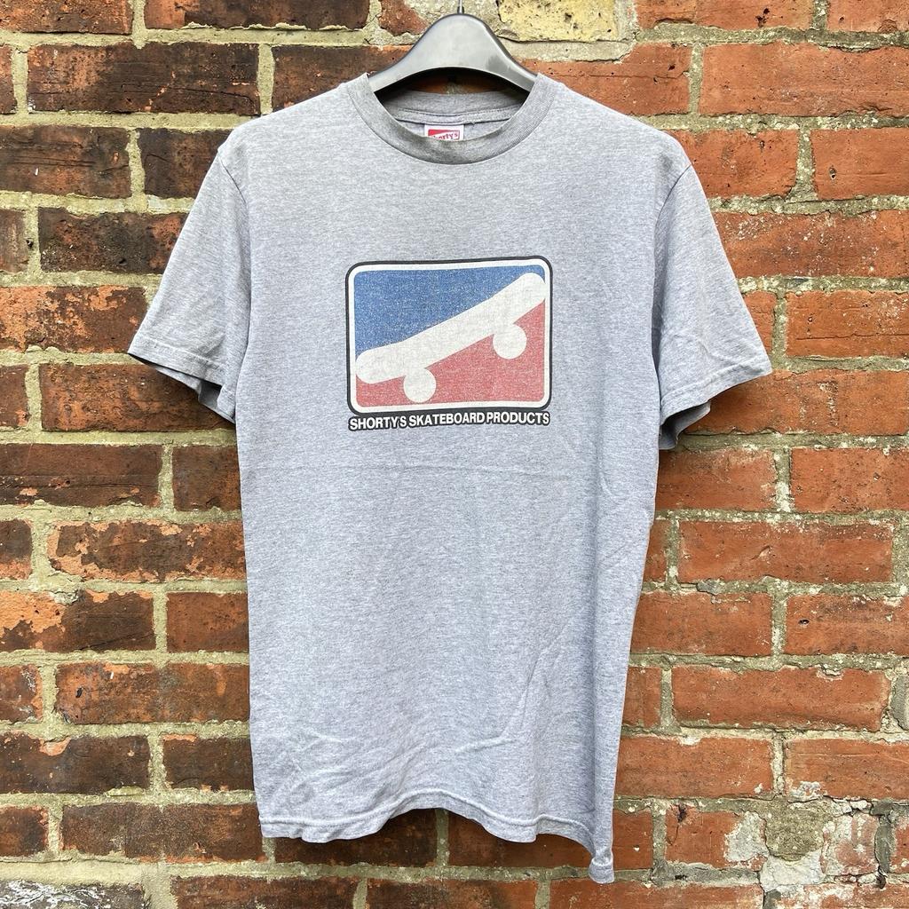 90s Shortys Skateboards T Shirt Mens Medium Grey Classic Logo Skater USA Vintage Unisex T-Shirt