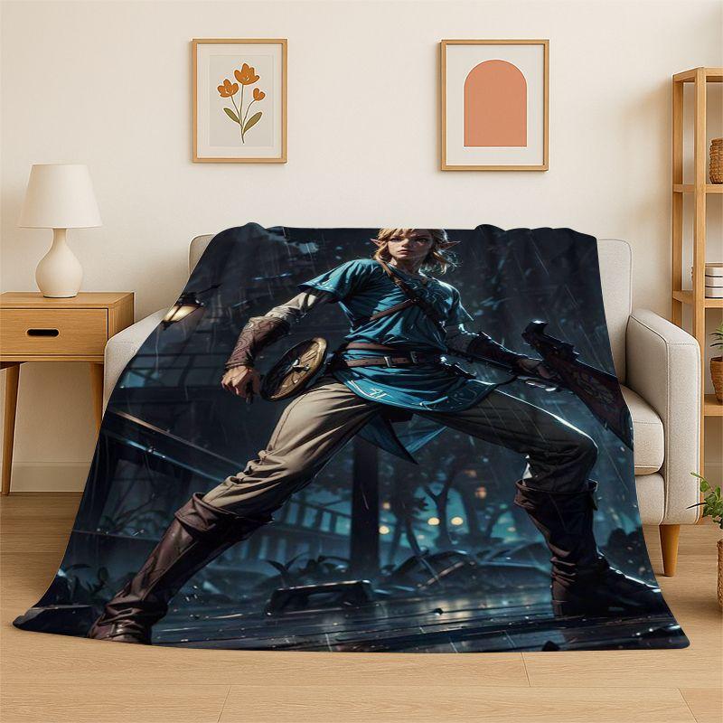 Classic Z-Zelda Cartoon Games Soft Flannel Throw Blanket,Cozy Blanket for Bed,Couch,Sofa,Bedroom,Living Room,Picnic Camping
