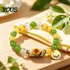 Vielseitiges Armband Handgefertigt Geburtsblumen-Charme-Armband, 12 Monats-Blumen-Geburtsstein-Perlen-Inspirierender Stretch-Schmuck, Bedeutendes Geburtstagsgeschenk für