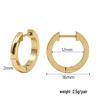 Titanium Steel Zirconia Inlaid Women's Fashion Hoop Earrings with Polished Finish