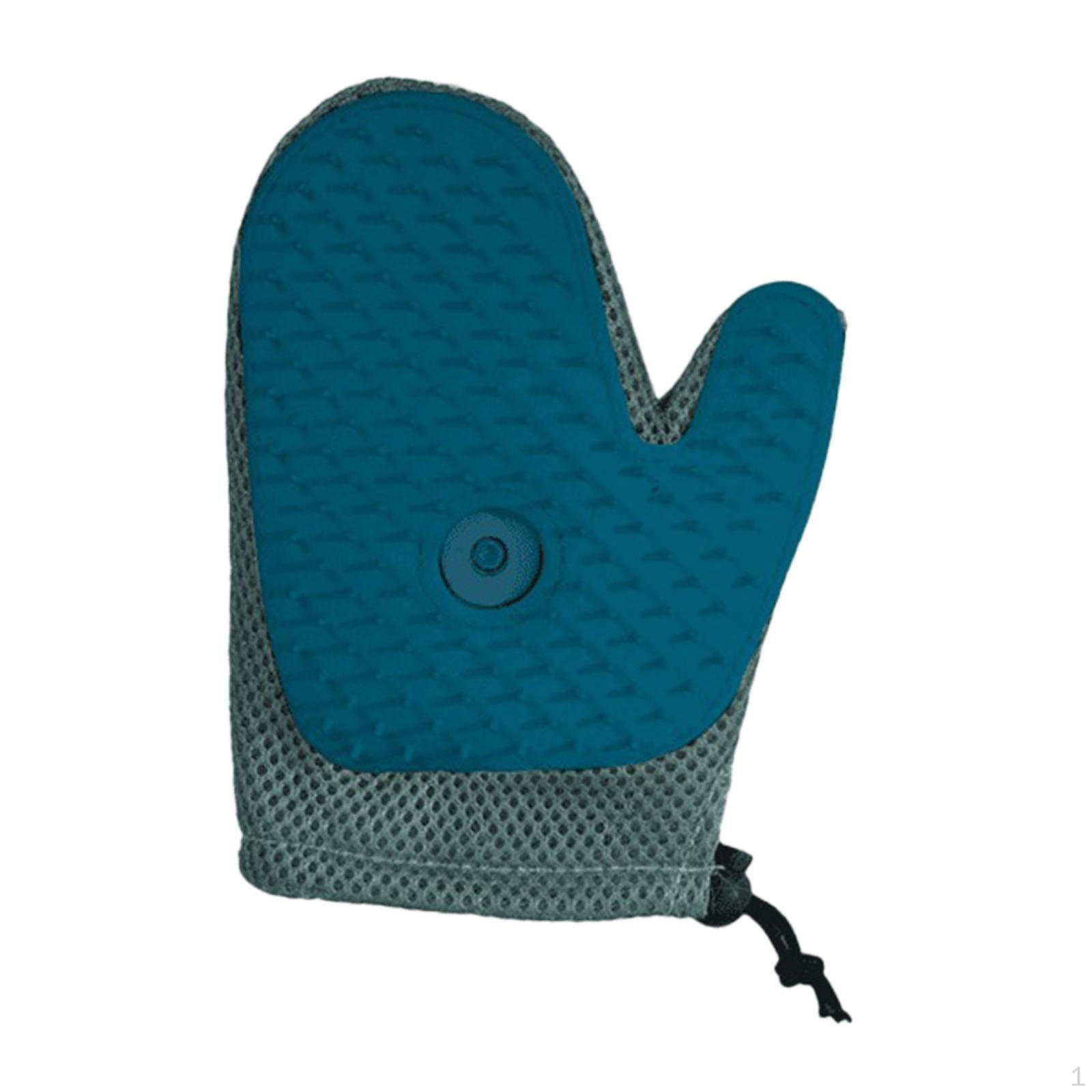 

Перчатка для удаления шерсти домашних животных для кошек и собак с распылителем мелкого тумана Легкая чистка Удобная стирка Кровать синий