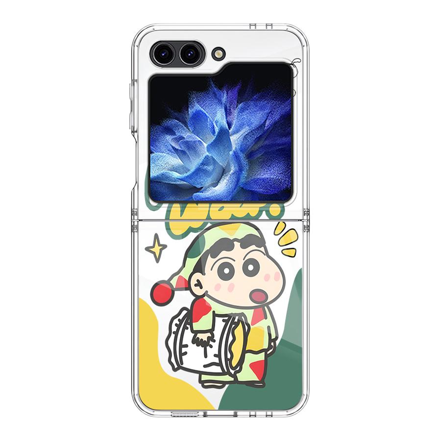

Back Phone Cover Funda Case for Samsung Galaxy Flip3 Flip7 FE Flip5 Z Flip 7 6 5 4 3 Flip6 Flip4 Cartoon Crayon Shin Chan Galaxy Z Flip3 5G