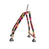 Wooden Beads Bird Swing Toy Colorful Half Circle Bird Swing Perch Cage Toys for Parrots