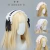 Handmade Bow Lace Headband Japanese Girl Lolita Hairpin Soft Cute Two-dimensional Headgear Cute Sister Hair Accessories